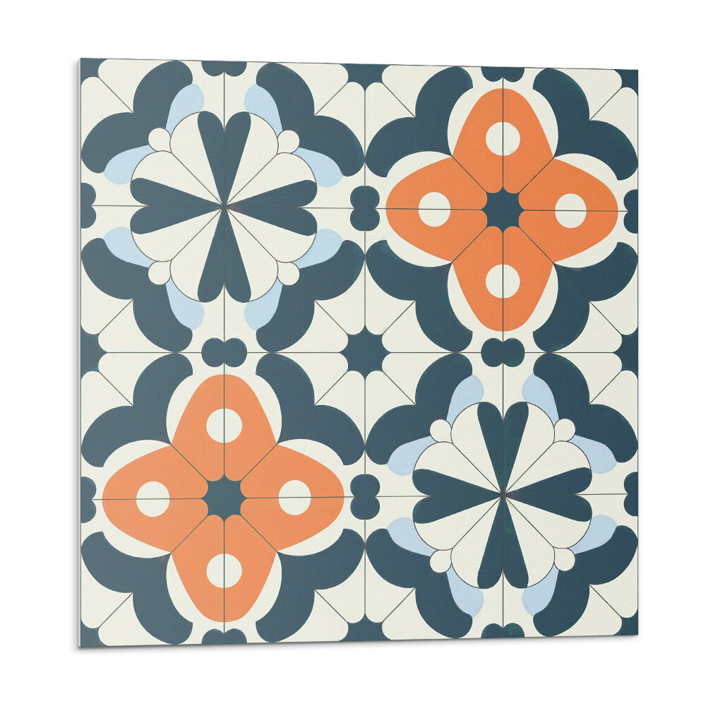 Dekoratívny nástenný panel Kvetinový motív v dlaždiciach