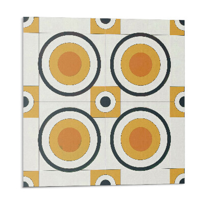 Dekoratívny nástenný panel Vzor kruhov a štvorcov v geometrii