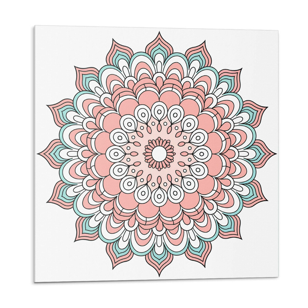 Nástenný panel pvc Kvetinová mandala vo farbách prírody