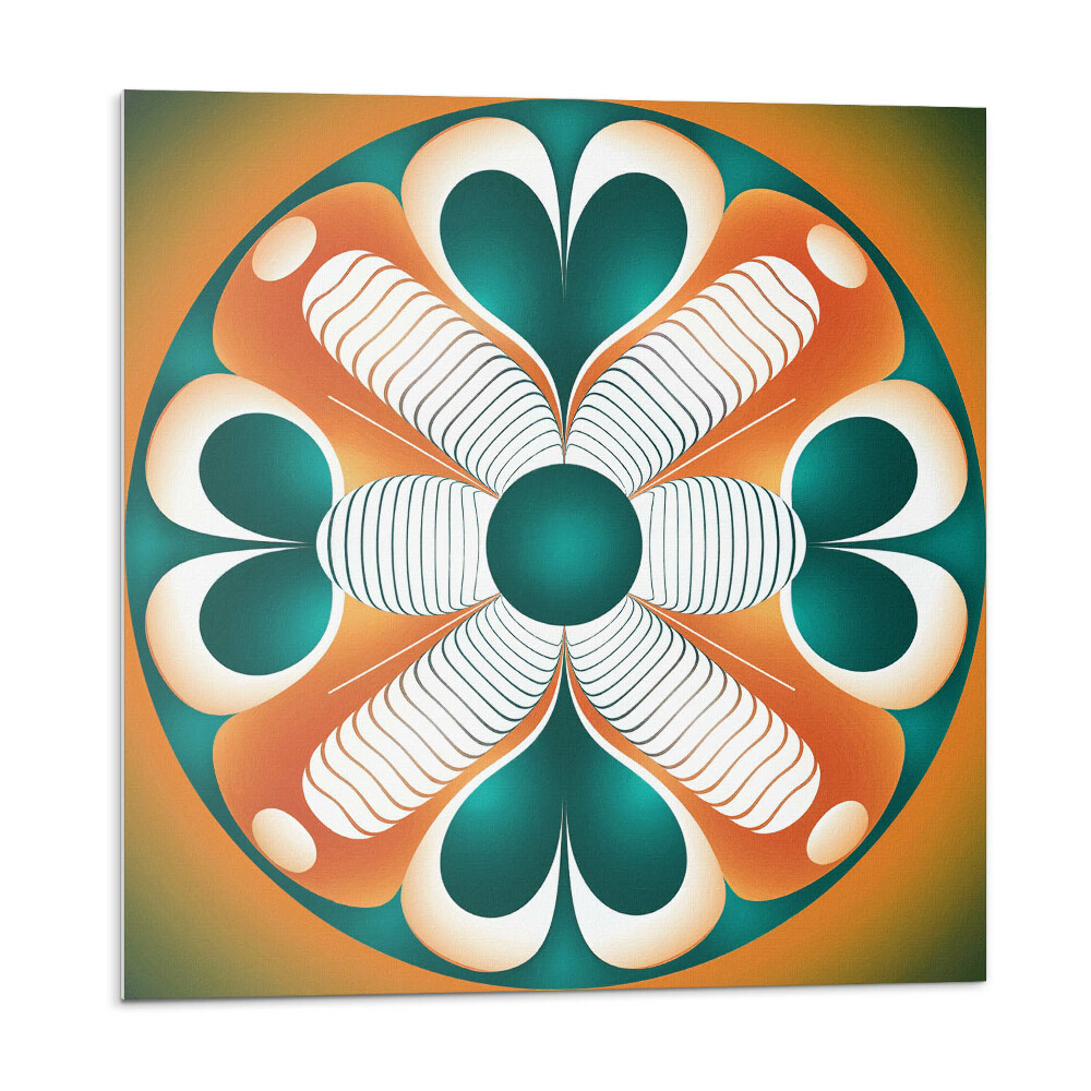 Stenový panel Kvetinový motív v symetrickom usporiadaní