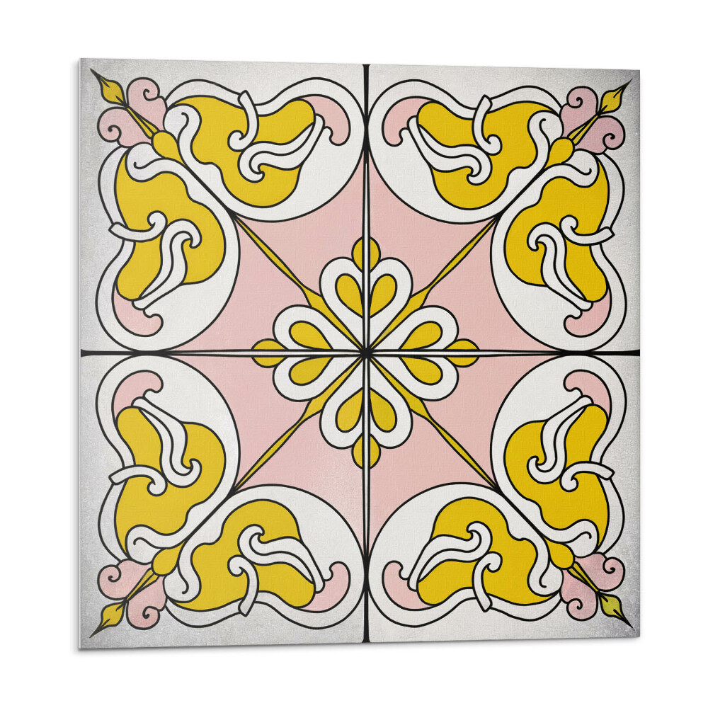 Dekoratívny nástenný panel Kvetinový motív v dlaždiciach