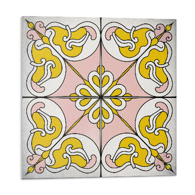 Dekoratívny nástenný panel Kvetinový motív v dlaždiciach