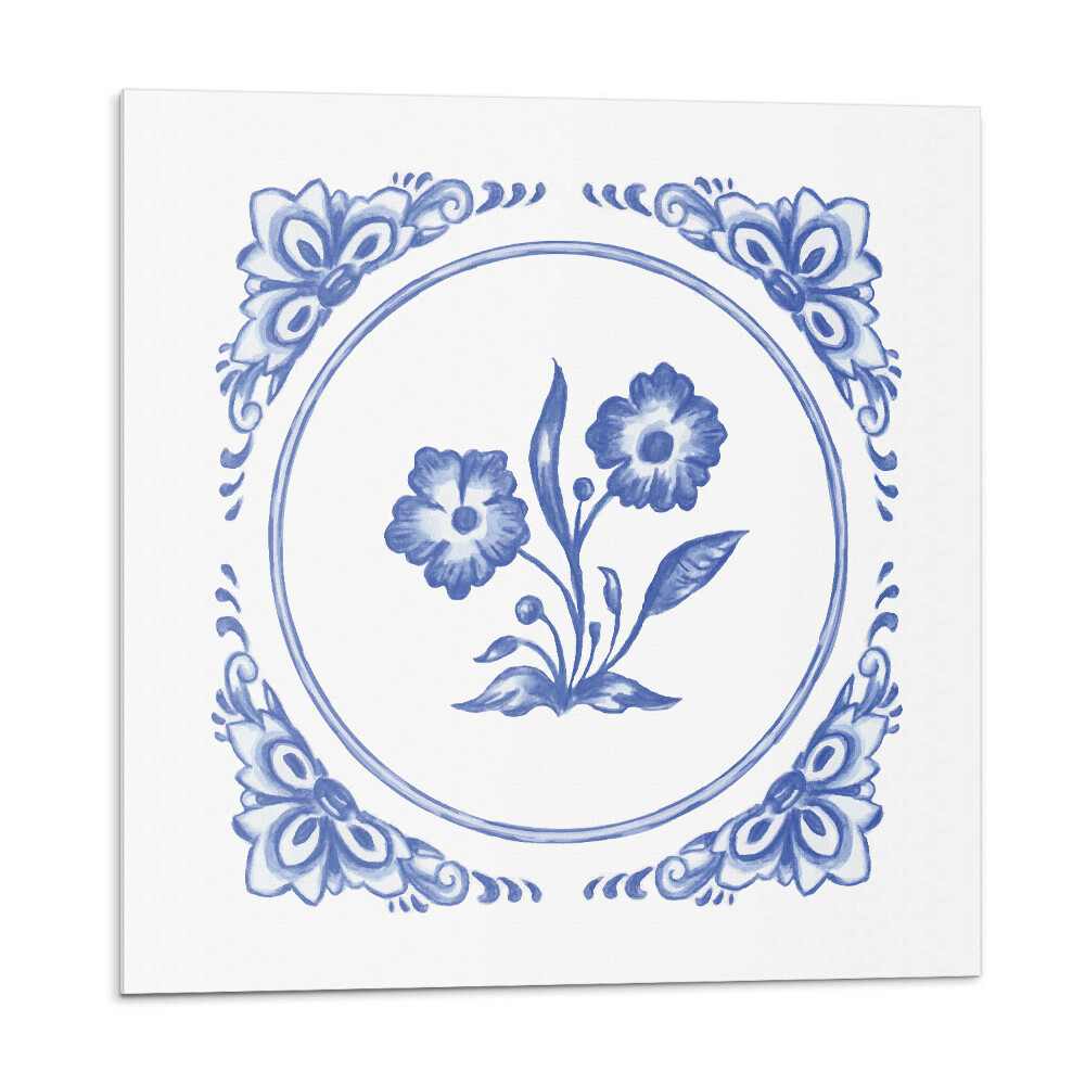 Nástenný panel pvc Kvetinový motív v kruhu