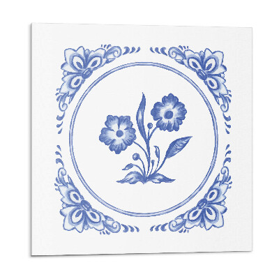 Nástenný panel pvc Kvetinový motív v kruhu