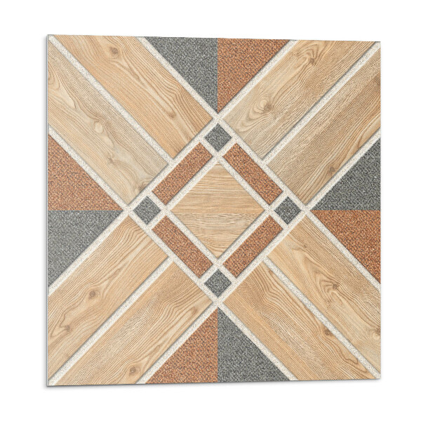 Stenový panel Geometrický vzor s prírodným drevom