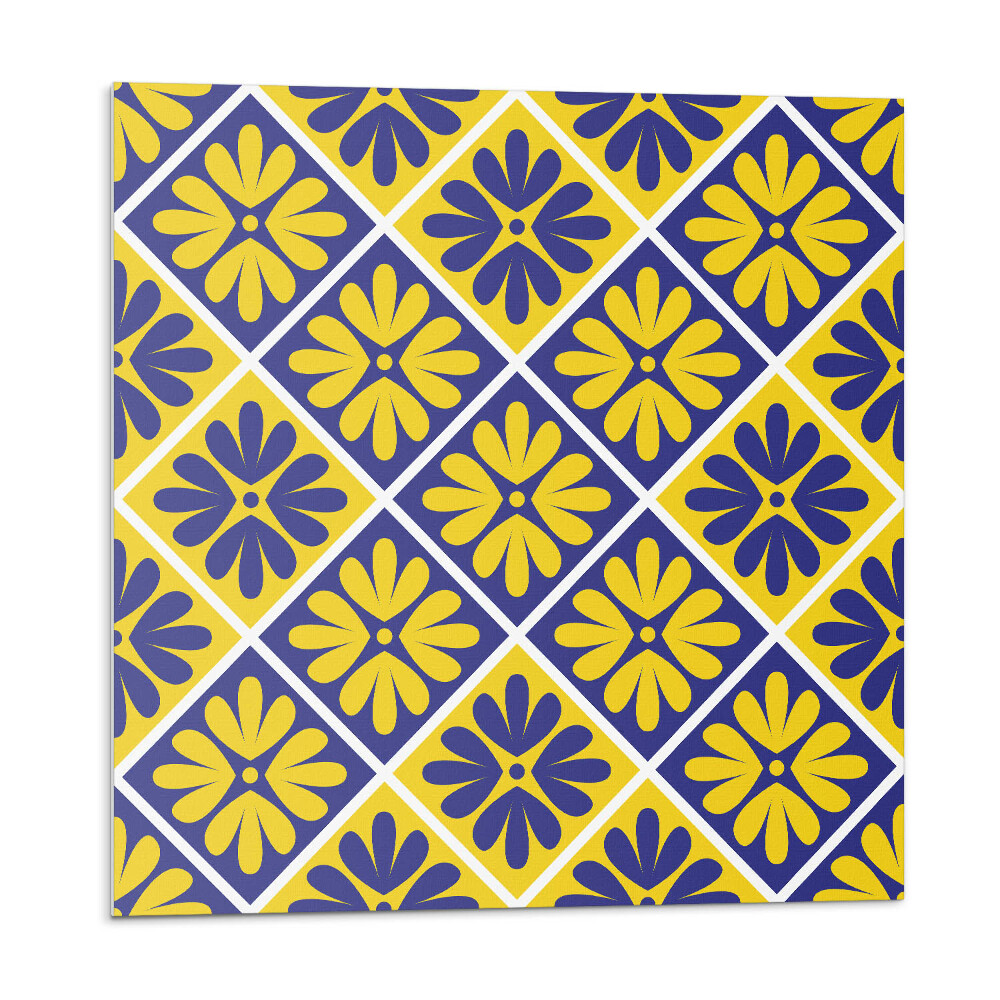 Stenový panel Kvetinový vzor v kosoštvorcovom usporiadaní