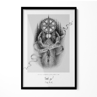 Elegantný čierny fotorámček na stenu 20x30