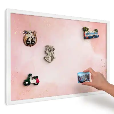 Magnetická tabuľa na stenu s potlačou Ružová s jemným vzorom