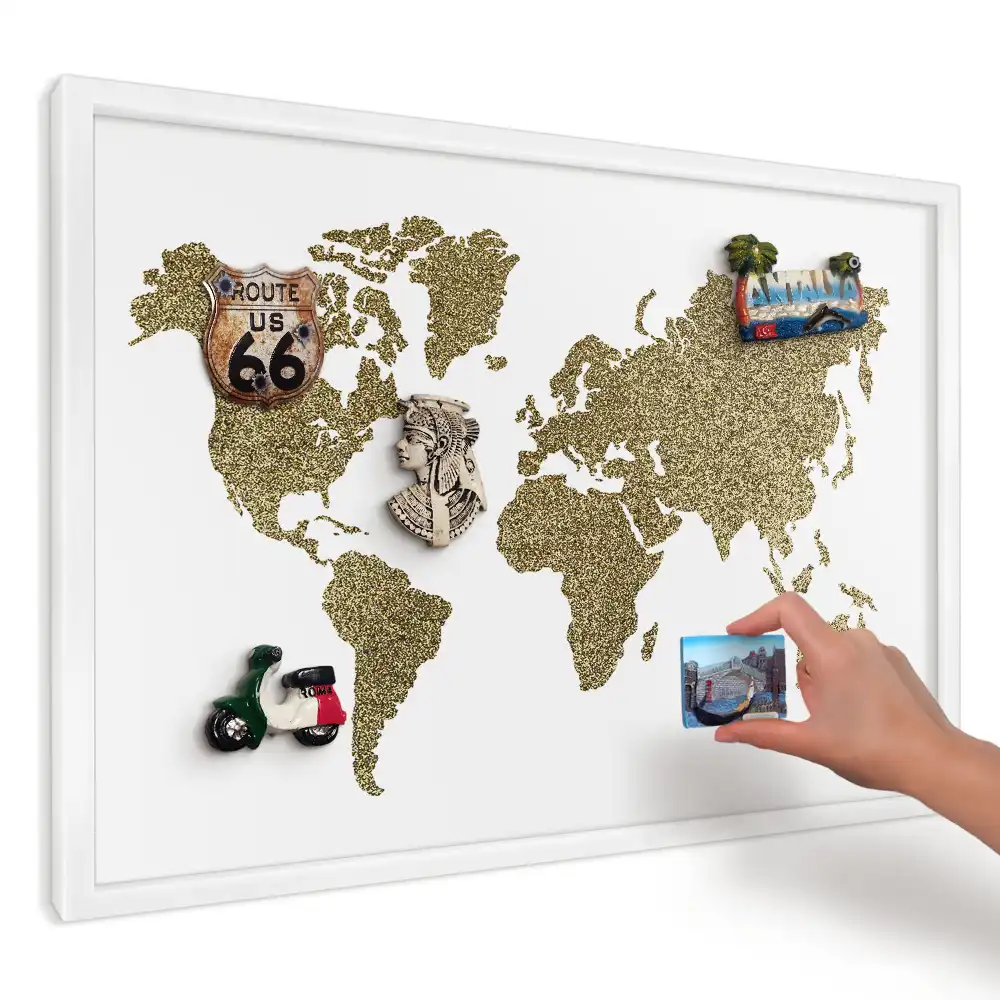 Magnetická tabuľa na magnetky Mapa žltých obilnín