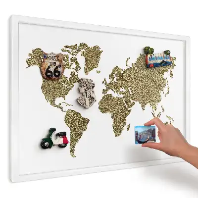 Magnetická tabuľa na magnetky Mapa žltých obilnín