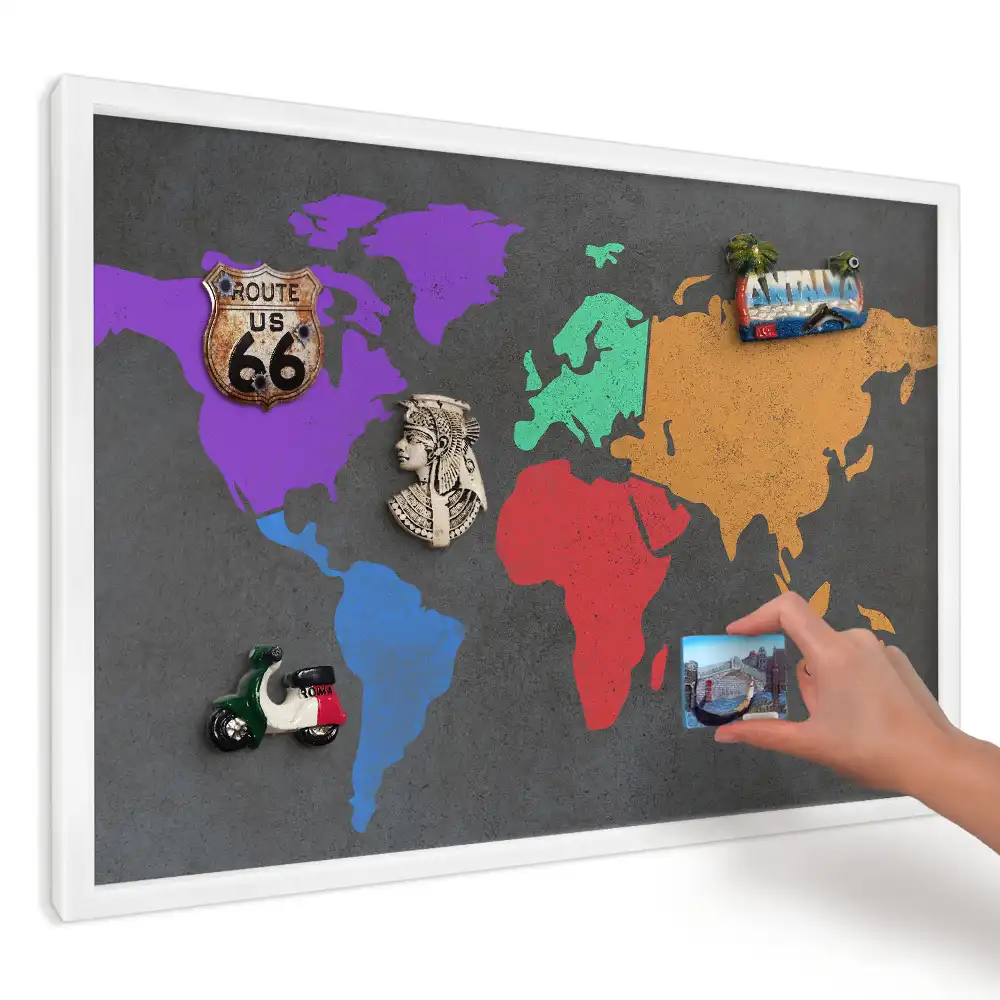 Magnetická tabuľa Farebná mapa na tme