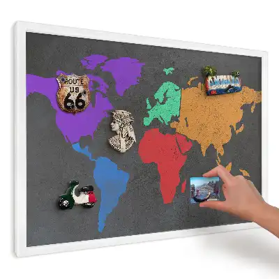 Magnetická tabuľa na magnetky Farebná mapa na tme