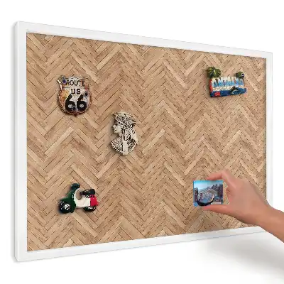 Magnetická tabuľa na stenu s potlačou Teplý drevený vzor rybej kosti