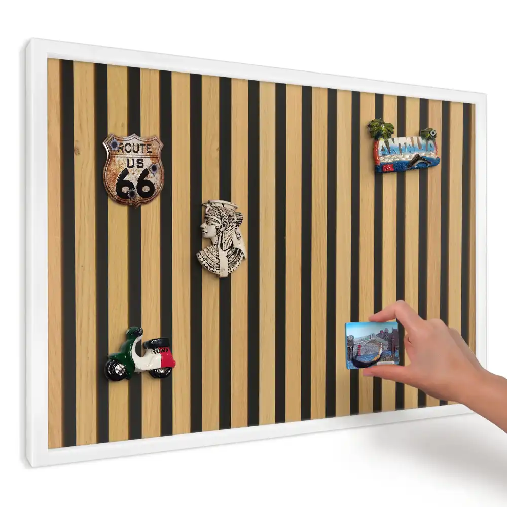 Magnetická nástenná tabuľa s potlačou Minimalistické vertikálne dosky