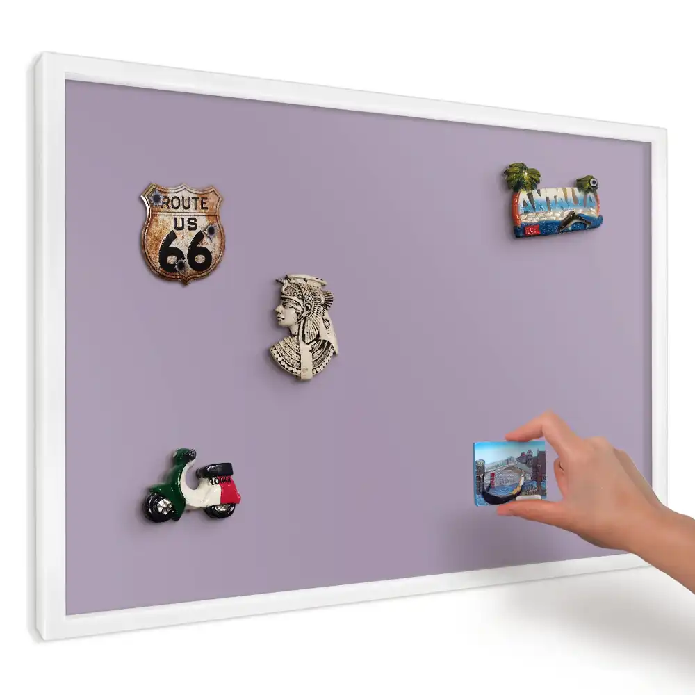 Magnetická tabuľa na stenu s potlačou Lila fialový minimalizmus