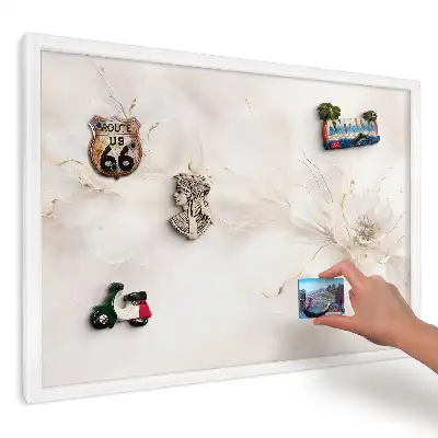 Magnetická tabuľa na stenu s potlačou Elegantný kvetinový motív