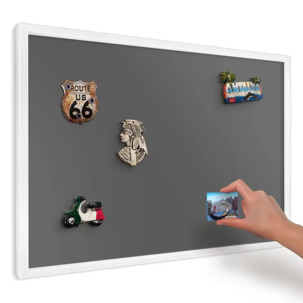 Magnetická tabuľa na magnetky s tmavošedým minimalistickým pozadím