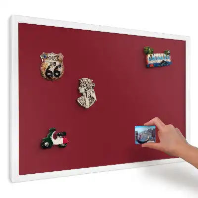 Magnetická nástenná tabuľa s potlačou Elegantný minimalizmus v bordovej farbe