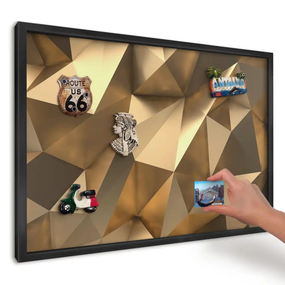 Magnetická tabuľa na stenu Teplé geometrické kryštály