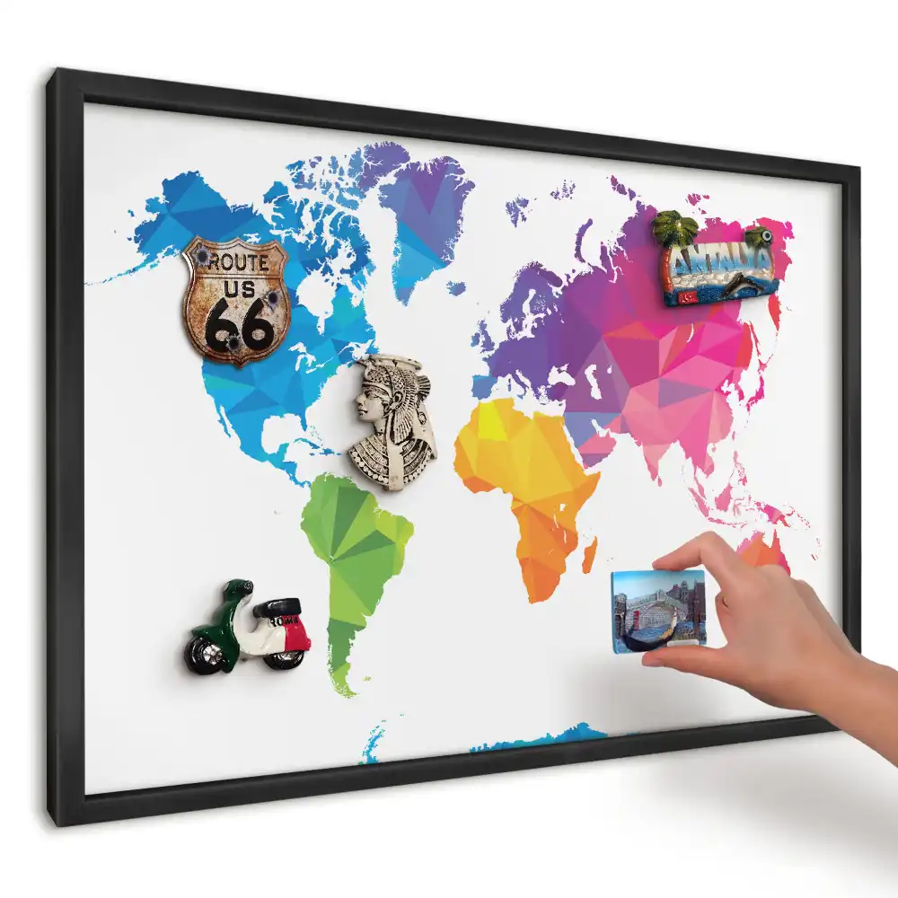 Magnetická tabuľa na stenu Geometrická mapa farieb