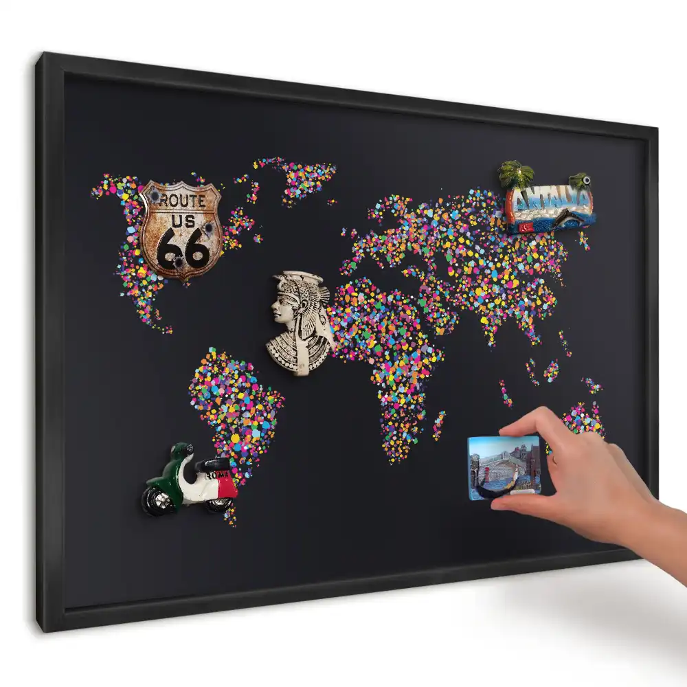 Magnetická nástenka Dynamická bodkovaná mapa