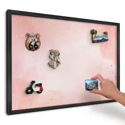 Magnetická dekoračná tabuľa na stenu Ružová s jemným vzorom