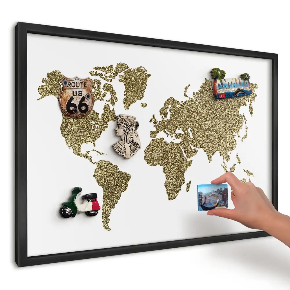 Magnetická nástenka na stenu Mapa žltých obilnín