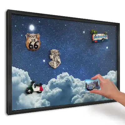 Magnetická dekoračná tabuľa na stenu Hviezdna nočná obloha