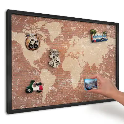 Tabula na magnetky na stenu Priemyselná mapa na tehle