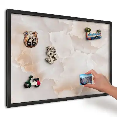 Magnetická dekoračná tabuľa na stenu Béžový a krémový mramor