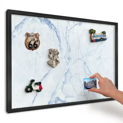 Magnetická dekoračná tabuľa na stenu Modrý elegantný mramor