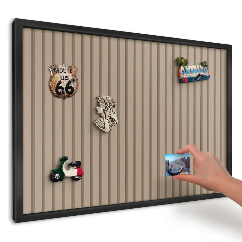 Magnetická dekoračná tabuľa na stenu s motívom teplých minimalistických línií