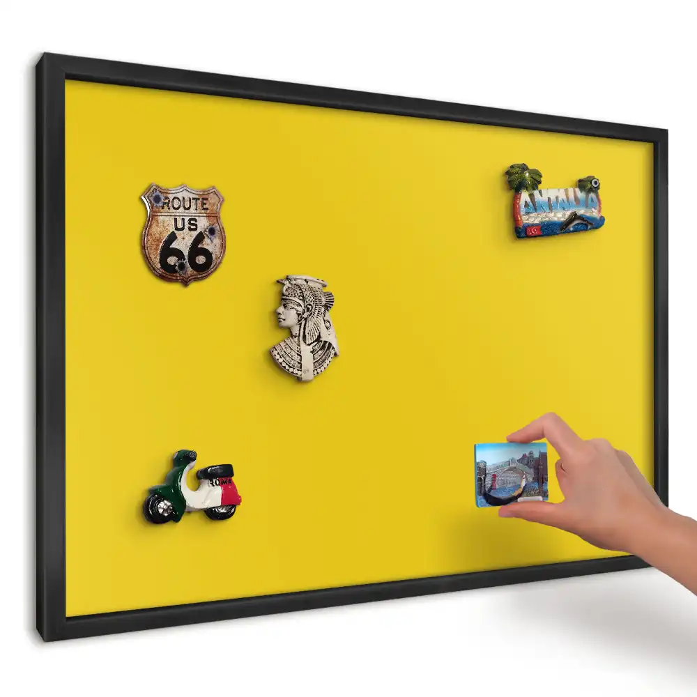 Magnetická tabuľa na stenu v energickej žltej farbe