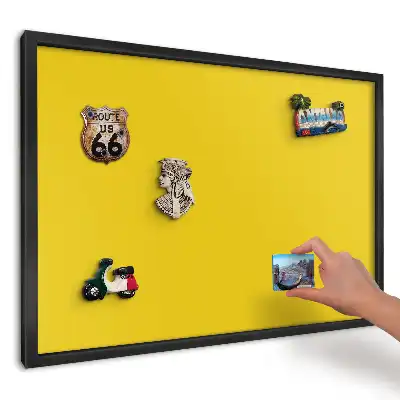 Magnetická tabuľa na stenu v energickej žltej farbe