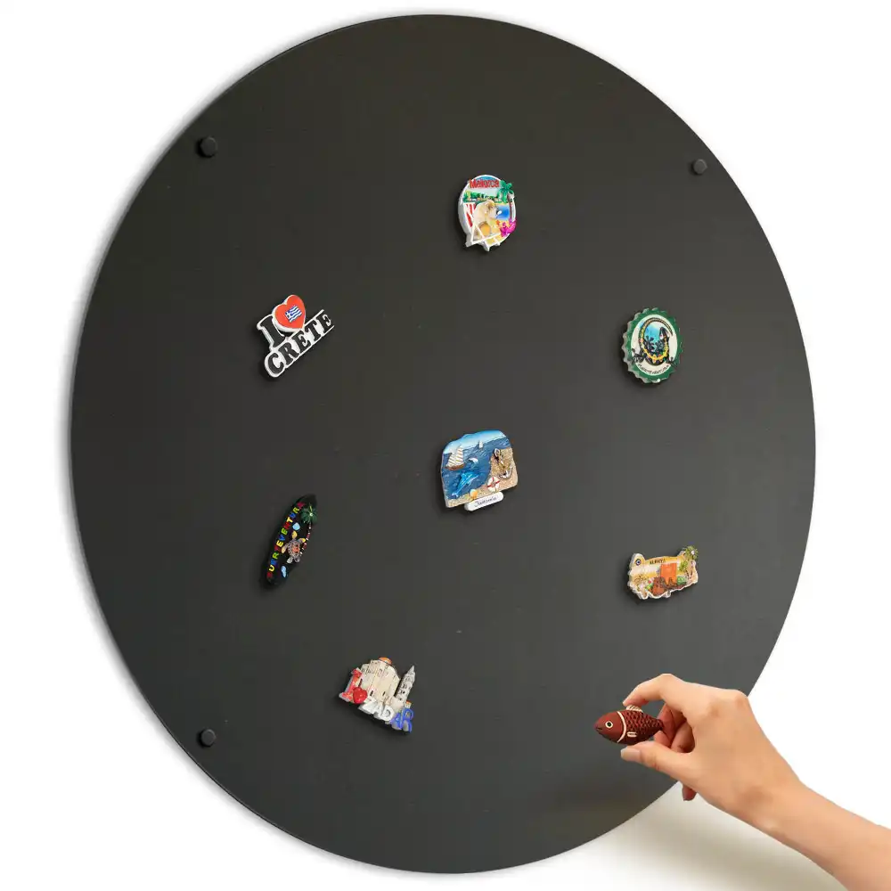 Kovová magnetická tabuľa na magnetky okrúhla fi90 cm