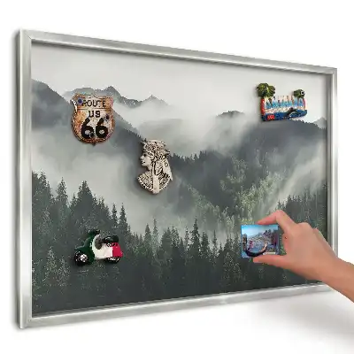 Magnetická tabuľa na magnetky z dovolenky Hmlistý les a hory