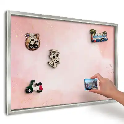 Magnetická tabuľa na suveníry z ciest ružová s jemným vzorom