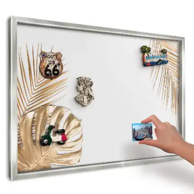 Magnetická tabuľa na magnetky z dovolenky Minimalistické elegantné listy