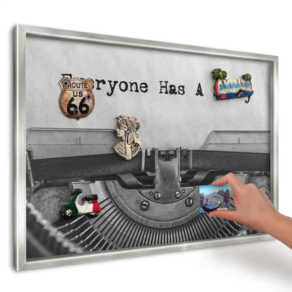 Magnetická tabuľa na suveníry Retro písací stroj