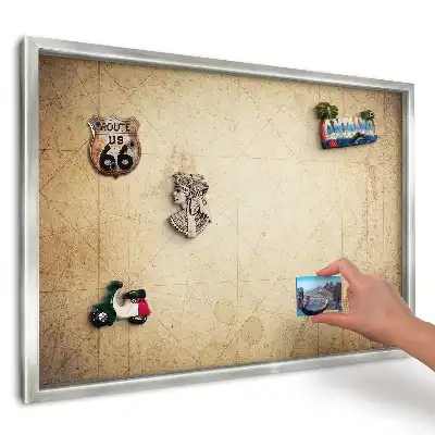 Magnetická tabuľa na suveníry s vintage mapou sveta