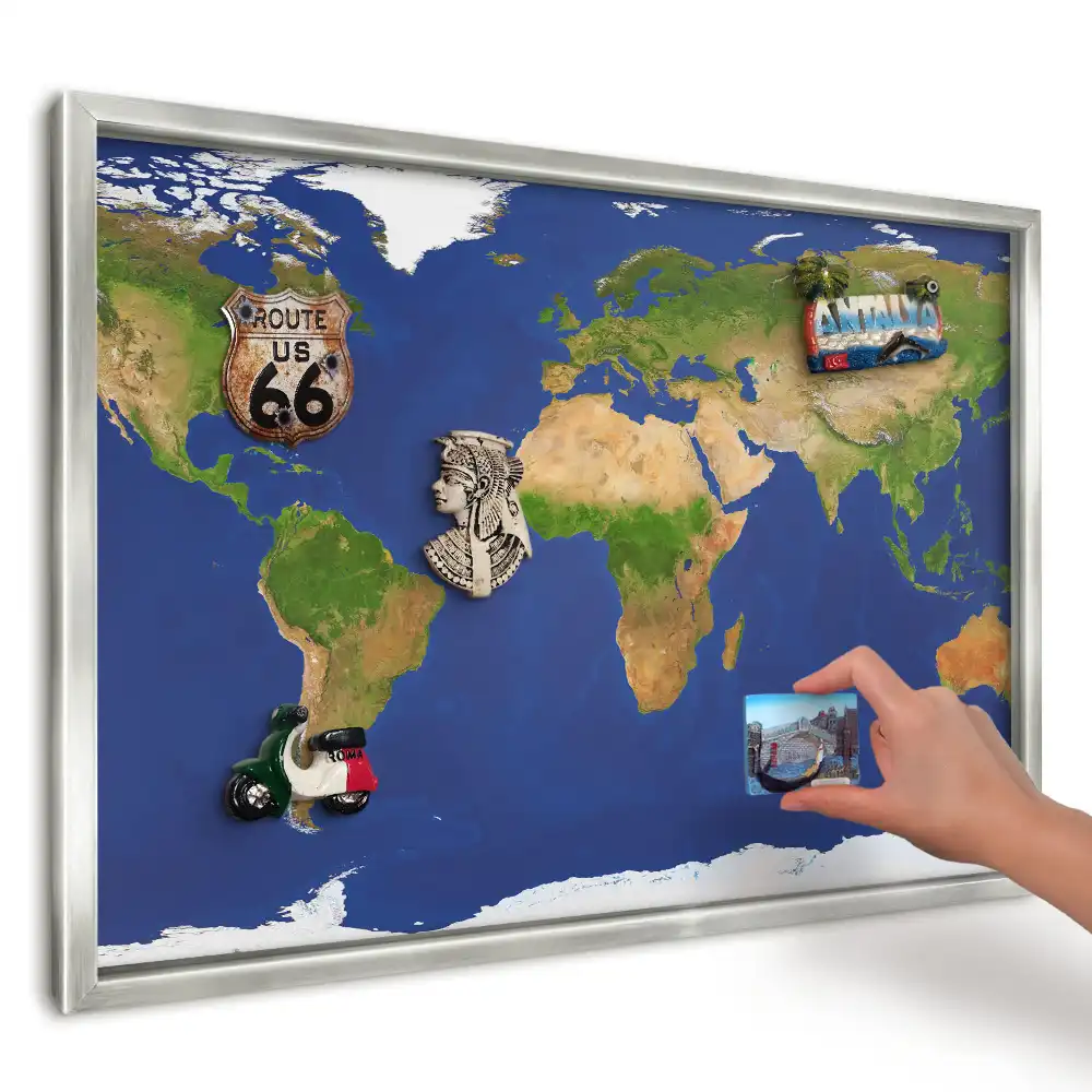 Magnetická tabuľa na cestovateľské magnety Mapa modrého oceánu