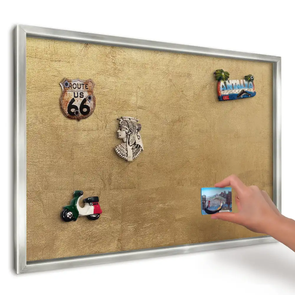 Magnetická tabuľa na turistické magnetky s textúrou teplej žltej farby