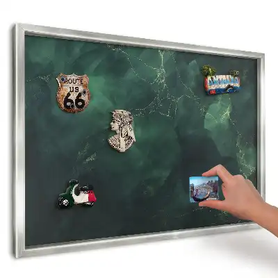 Magnetická tabuľa na magnetky z dovolenky Tmavozelené, jemné čiary