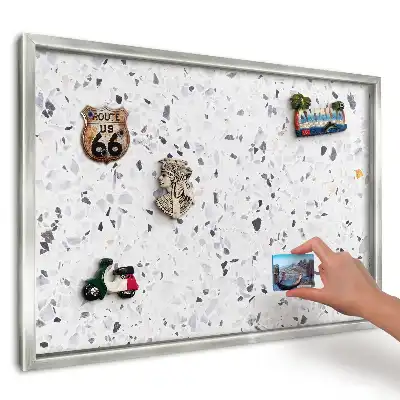 Magnetická tabuľa na magnetky z dovolenky Čiernobiely kamenný vzor