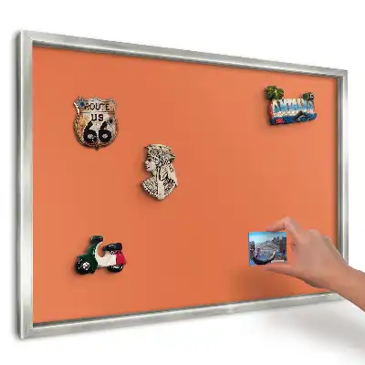 Hladká oranžová magnetická tabuľa na magnety z dovoleniek