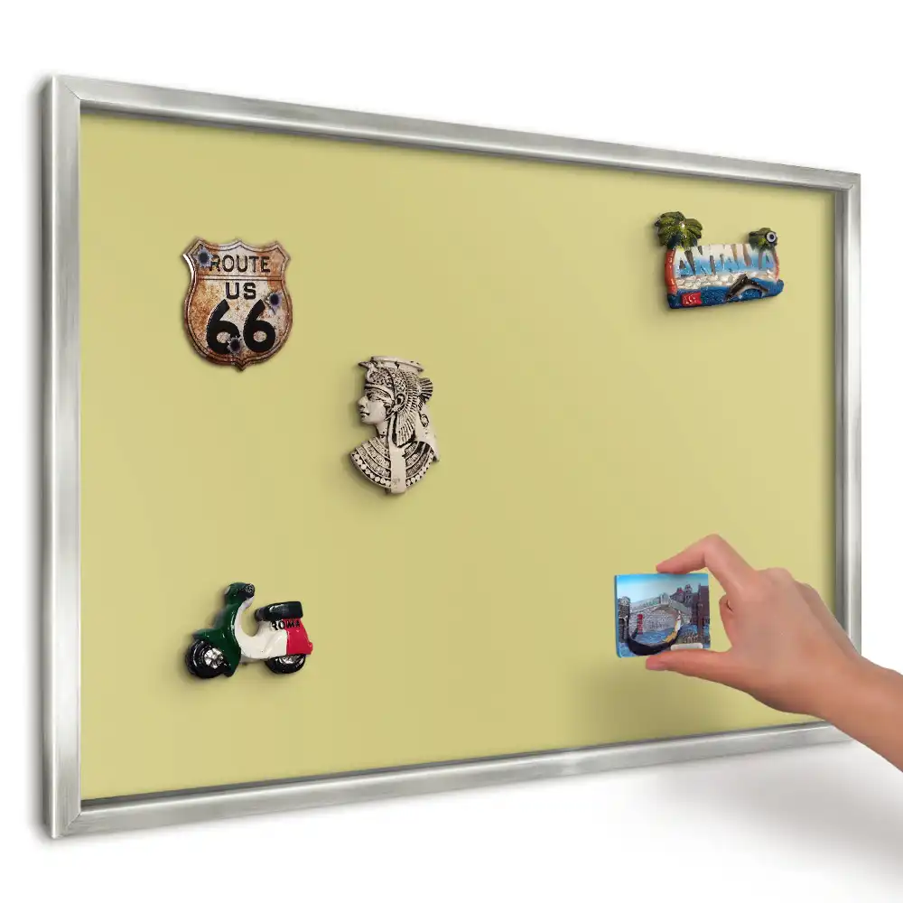 Magnetická tabuľa na suveníry z ciest intenzívne minimalistická žltá