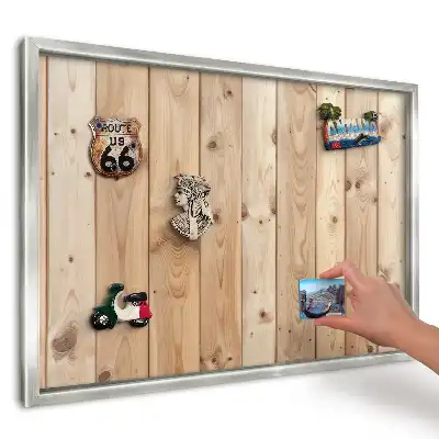 Magnetická tabuľa na magnetky z dovolenky Teplé drevo s viditeľnou textúrou
