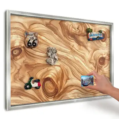 Magnetická tabuľa na magnetky z dovolenky Teplé organické drevo