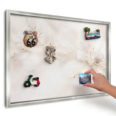 Magnetická tabuľa na suveníry z ciest s elegantným kvetinovým motívom