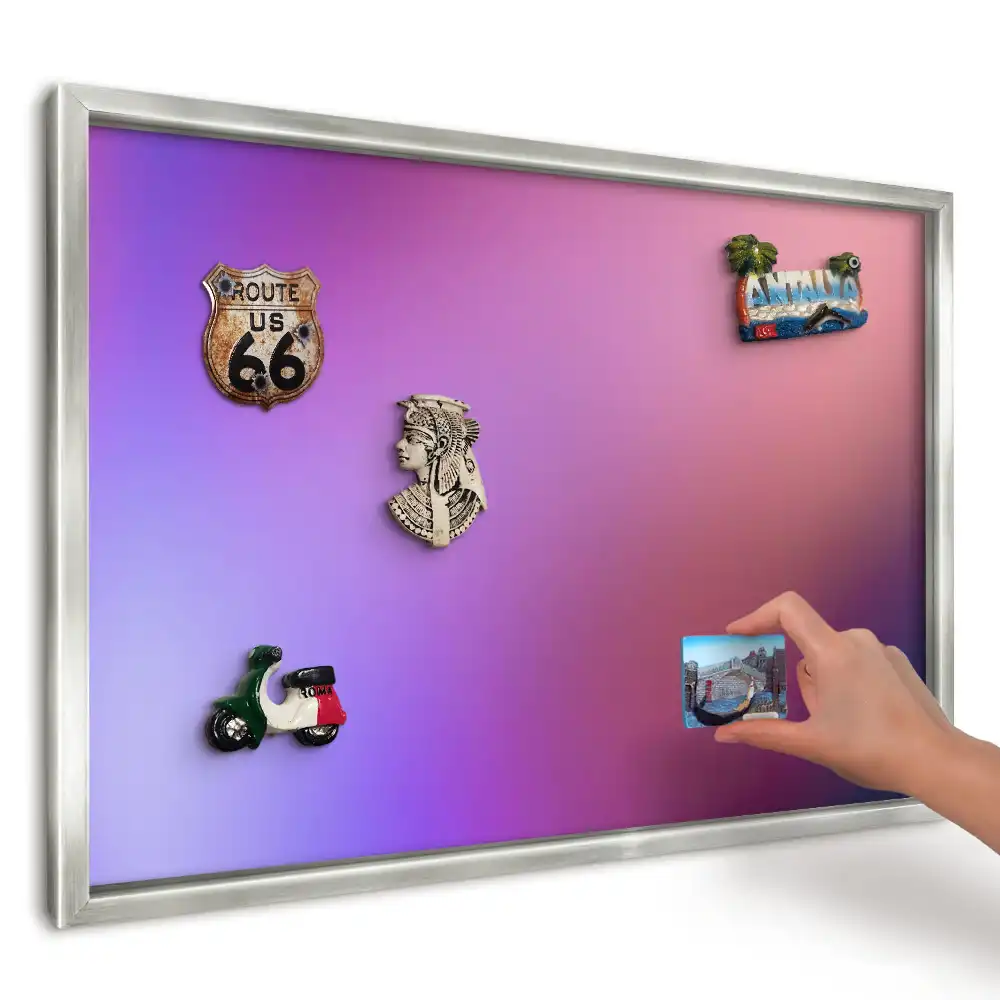 Magnetická tabuľa na suveníry z ciest relaxačná fialová a ružová